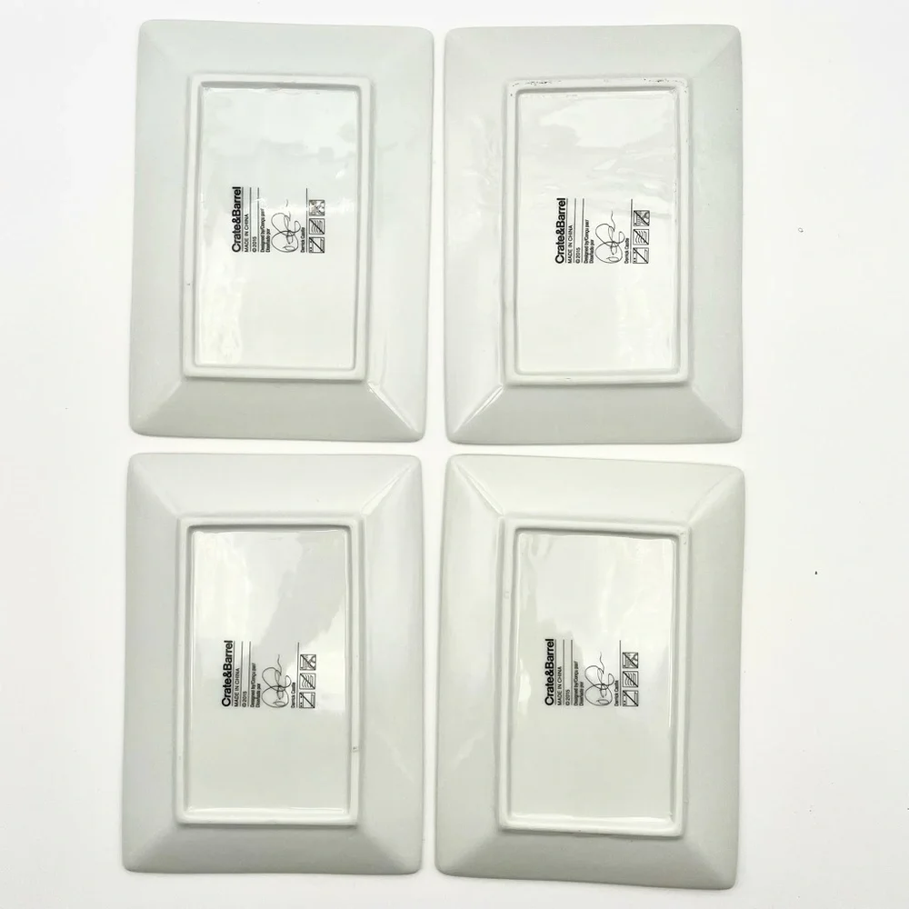 Crate & Barrel Appetizer/Cocktail Plates - Set of 4